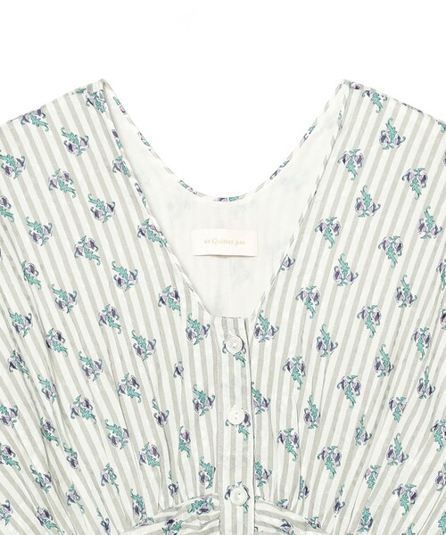 NE QUITTEZ PAS!（ヌキテパ）の「ne Quittez pas / スモール フラワー ギャザー ワンピース（ワンピース・レディース・グリーン/グレー・ONE SIZE）」の19枚目の写真