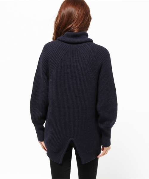 JOURNAL STANDARD（ジャーナルスタンダード）の「ラグラン畦 タートルプルオーバー#（ニット/セーター・レディース・ホワイト/ウッド/ネイビー・FREE）」の13枚目の写真