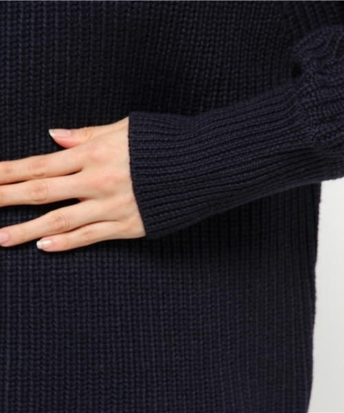 JOURNAL STANDARD（ジャーナルスタンダード）の「ラグラン畦 タートルプルオーバー#（ニット/セーター・レディース・ホワイト/ウッド/ネイビー・FREE）」の15枚目の写真