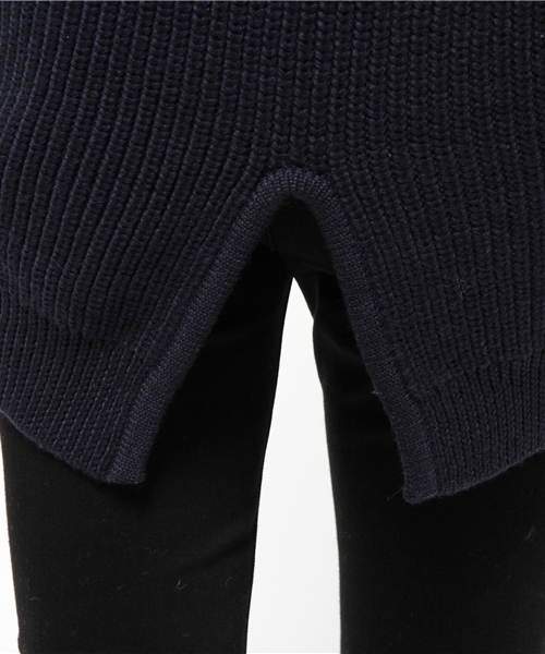 JOURNAL STANDARD（ジャーナルスタンダード）の「ラグラン畦 タートルプルオーバー#（ニット/セーター・レディース・ホワイト/ウッド/ネイビー・FREE）」の8枚目の写真