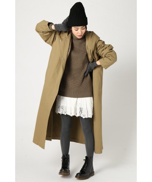 JOURNAL STANDARD（ジャーナルスタンダード）の「ラグラン畦 タートルプルオーバー#（ニット/セーター・レディース・ホワイト/ウッド/ネイビー・FREE）」の10枚目の写真