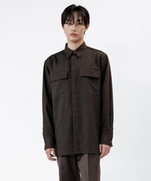 INSILENCE | 隠しバートンポケットシャツダークブラウン(シャツ/ブラウス)