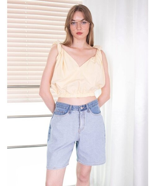 KATRINA K(カトリーナケイ)の「ユニセックスダブルトーンデニムショーツ(その他パンツ・レディース・その他・L/M/S/XL)」の1枚目の写真