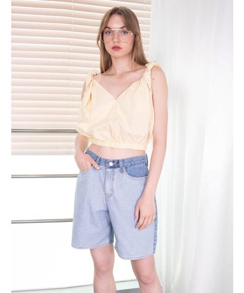 KATRINA K(カトリーナケイ)の「ユニセックスダブルトーンデニムショーツ(その他パンツ・レディース・その他・L/M/S/XL)」の2枚目の写真