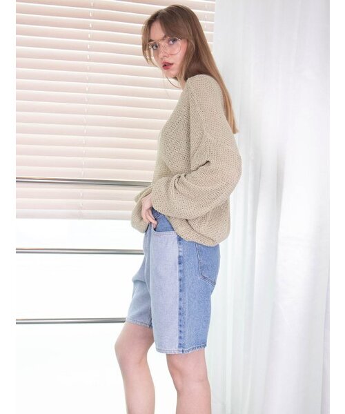 KATRINA K(カトリーナケイ)の「ユニセックスダブルトーンデニムショーツ(その他パンツ・レディース・その他・L/M/S/XL)」の3枚目の写真