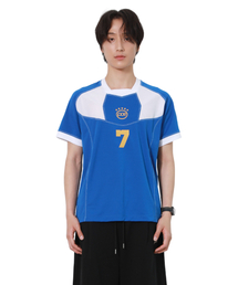 SPORTY MESH COMBI JERSEY TOP (BLUE)