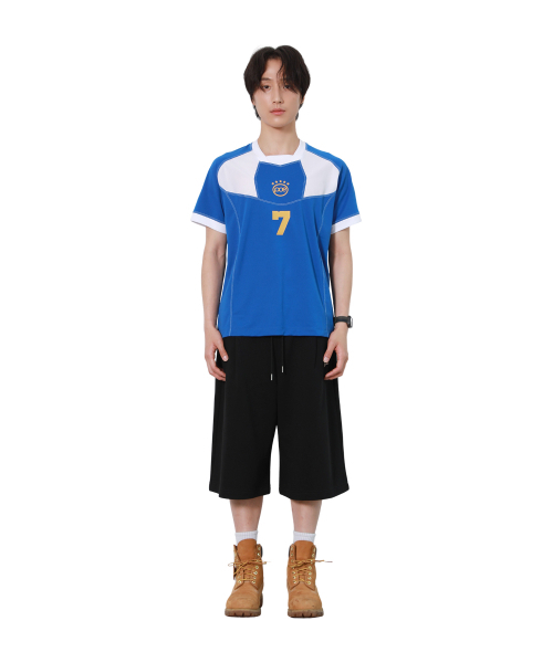 PIECEMAKER（ピースメーカー）の「SPORTY MESH COMBI JERSEY TOP (BLUE)（Tシャツ/カットソー・レディース・その他・FREE）」の3枚目の写真