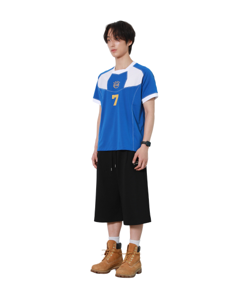 PIECEMAKER（ピースメーカー）の「SPORTY MESH COMBI JERSEY TOP (BLUE)（Tシャツ/カットソー・レディース・その他・FREE）」の4枚目の写真