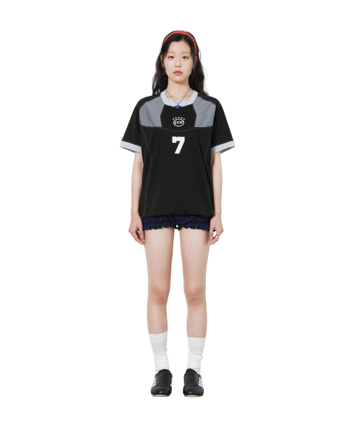PIECEMAKER（ピースメーカー）の「SPORTY MESH COMBI JERSEY TOP (BLUE)（Tシャツ/カットソー・レディース・その他・FREE）」の5枚目の写真