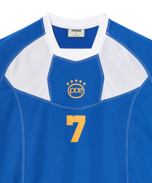 PIECEMAKER（ピースメーカー）の「SPORTY MESH COMBI JERSEY TOP (BLUE)（Tシャツ/カットソー・レディース・その他・FREE）」の9枚目の写真
