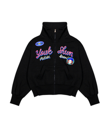 カラー ロゴ ジップアップ F ルナ