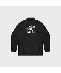 BETTER THAN SURF（ベターザンサーフ）の「LOGO COACH JACKET - BLACK ロゴコーチジャケット - ブラック（ナイロンジャケット）」