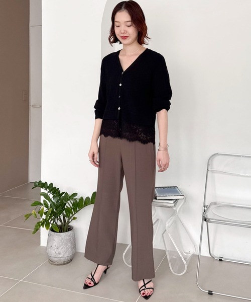 Doux archives(ドゥアルシーヴ)の「裾レースカーディガン(カーディガン/ボレロ・レディース・アイボリー/ブラック/グレー・FREE)」の12枚目の写真