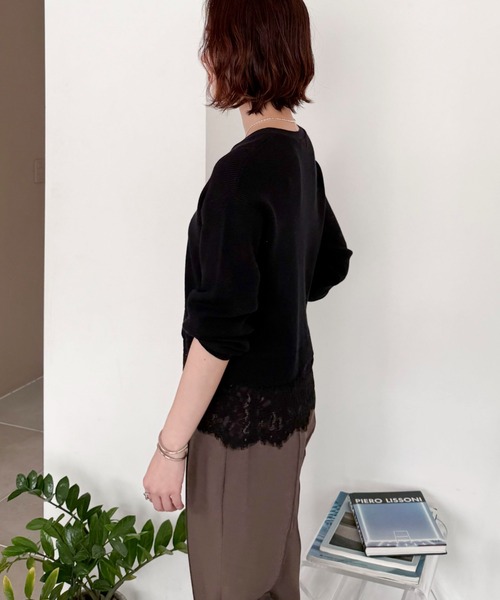 Doux archives(ドゥアルシーヴ)の「裾レースカーディガン(カーディガン/ボレロ・レディース・アイボリー/ブラック/グレー・FREE)」の14枚目の写真