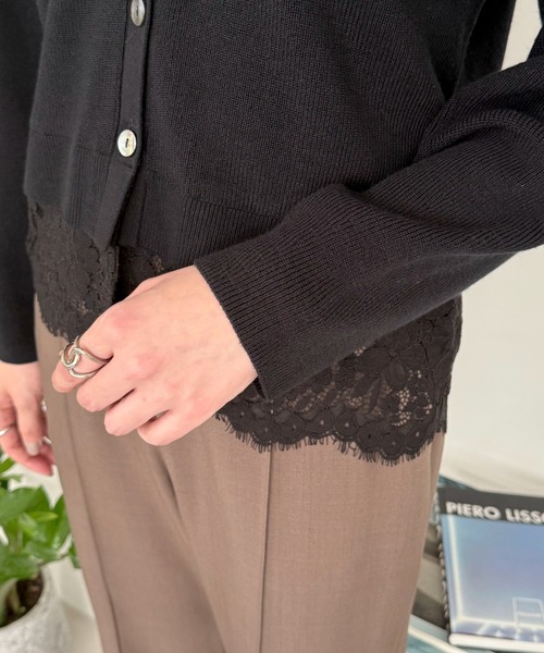 Doux archives(ドゥアルシーヴ)の「裾レースカーディガン(カーディガン/ボレロ・レディース・アイボリー/ブラック/グレー・FREE)」の21枚目の写真