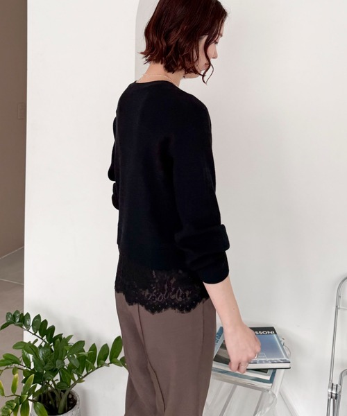 Doux archives(ドゥアルシーヴ)の「裾レースカーディガン(カーディガン/ボレロ・レディース・アイボリー/ブラック/グレー・FREE)」の16枚目の写真