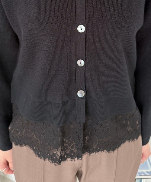 Doux archives(ドゥアルシーヴ)の「裾レースカーディガン(カーディガン/ボレロ・レディース・アイボリー/ブラック/グレー・FREE)」の20枚目の写真