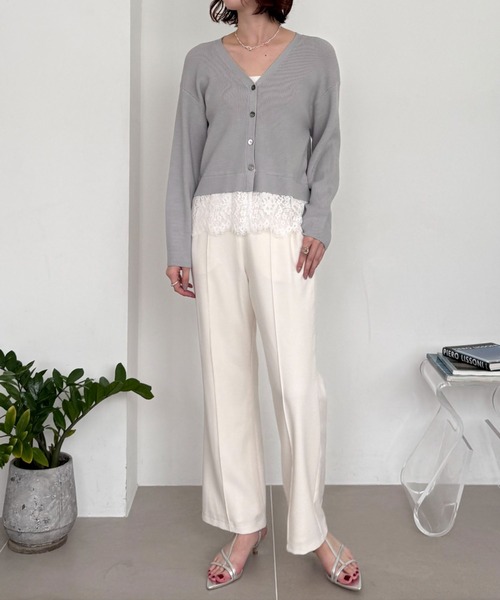 Doux archives(ドゥアルシーヴ)の「裾レースカーディガン(カーディガン/ボレロ・レディース・アイボリー/ブラック/グレー・FREE)」の22枚目の写真