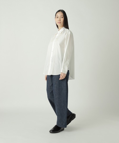 ZUCCa(ズッカ)の「CORD EMBROIDERY SHIRT / S(シャツ/ブラウス・レディース・ブラック/オレンジ/ホワイト・M size/X-LARGE)」の5枚目の写真