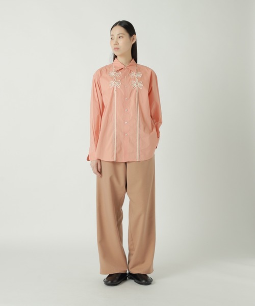ZUCCa(ズッカ)の「CORD EMBROIDERY SHIRT / S(シャツ/ブラウス・レディース・ブラック/オレンジ/ホワイト・M size/X-LARGE)」の7枚目の写真