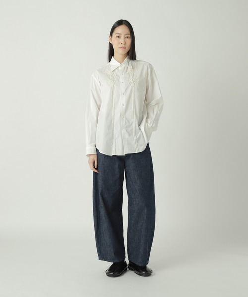 ZUCCa(ズッカ)の「CORD EMBROIDERY SHIRT / S(シャツ/ブラウス・レディース・ブラック/オレンジ/ホワイト・M size/X-LARGE)」の4枚目の写真
