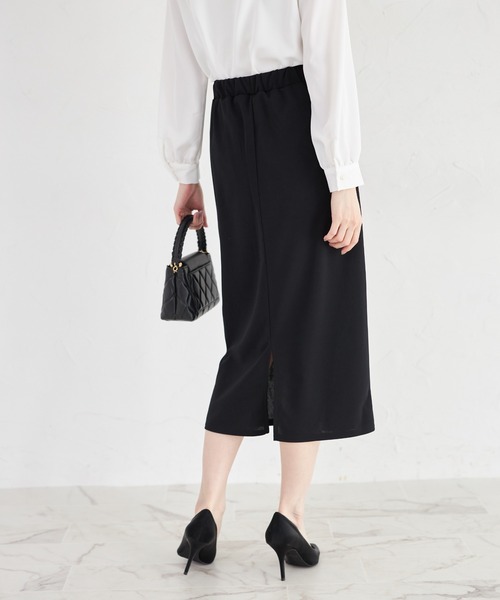 tocco closet(トッコ クローゼット)の「【ZOZO限定】コード刺繍カットジョーゼットタイトスカート ※セットアップ可能(スカート・レディース・ブラック/チャコール/グレイッシュベージュ・M)」の12枚目の写真