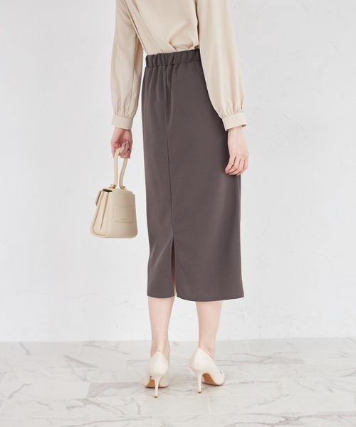 tocco closet(トッコ クローゼット)の「【ZOZO限定】コード刺繍カットジョーゼットタイトスカート ※セットアップ可能(スカート・レディース・ブラック/チャコール/グレイッシュベージュ・M)」の6枚目の写真