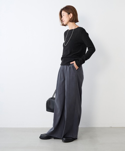MICA&DEAL(マイカ&ディール)の「フィブリルタックワイドパンツ〈2サイズ展開〉(その他パンツ・レディース・オフホワイト/チャコールグレー/ベージュ・36/38)」の14枚目の写真
