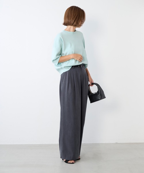MICA&DEAL(マイカ&ディール)の「フィブリルタックワイドパンツ〈2サイズ展開〉(その他パンツ・レディース・オフホワイト/チャコールグレー/ベージュ・36/38)」の17枚目の写真