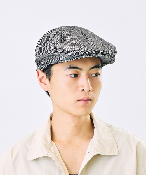 CA4LA（カシラ）の「DOBBY HUNTI（ハンチング/ベレー帽・メンズ・ブラック×ホワイト/ホワイト/ブラック・S/M/L）」の4枚目の写真