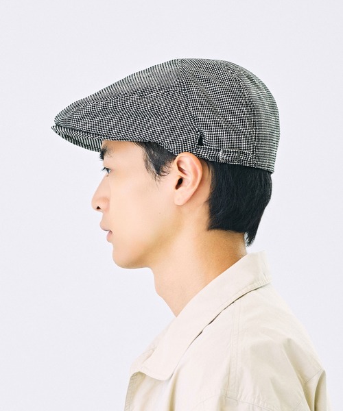 CA4LA（カシラ）の「DOBBY HUNTI（ハンチング/ベレー帽・メンズ・ブラック×ホワイト/ホワイト/ブラック・S/M/L）」の5枚目の写真