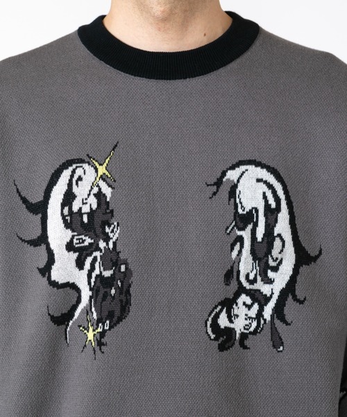 TXA(ティーエックスエー)の「田中かえ Jacquard Sweater(ニット/セーター・メンズ・グレー・1/2)」の14枚目の写真