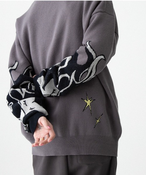 TXA(ティーエックスエー)の「田中かえ Jacquard Sweater(ニット/セーター・メンズ・グレー・1/2)」の17枚目の写真