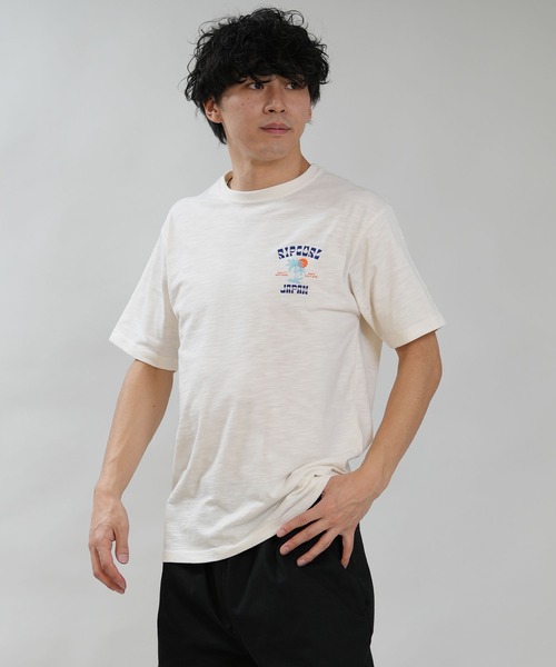 rip curl(リップカール)の「RIP CURL/リップカール 半袖 スラブTシャツ メンズ TWO PALMS DESTO SS TEE RCM6S-2110(Tシャツ/カットソー・メンズ・ピンク/ホワイト/グレイッシュブルー・XL/L/M)」の4枚目の写真