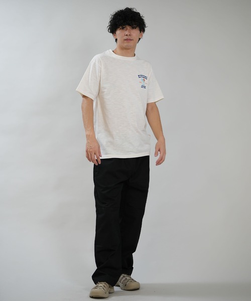 rip curl(リップカール)の「RIP CURL/リップカール 半袖 スラブTシャツ メンズ TWO PALMS DESTO SS TEE RCM6S-2110(Tシャツ/カットソー・メンズ・ピンク/ホワイト/グレイッシュブルー・XL/L/M)」の5枚目の写真