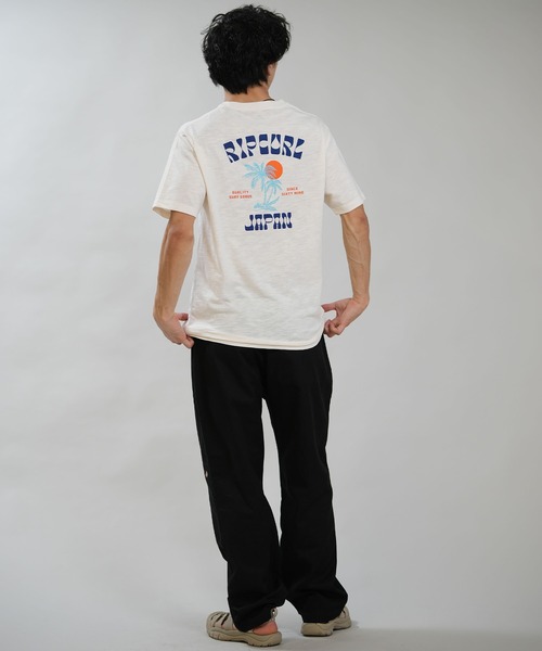 rip curl(リップカール)の「RIP CURL/リップカール 半袖 スラブTシャツ メンズ TWO PALMS DESTO SS TEE RCM6S-2110(Tシャツ/カットソー・メンズ・ピンク/ホワイト/グレイッシュブルー・XL/L/M)」の6枚目の写真