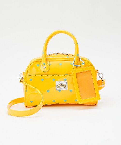 HELLO.SANFRANCISCO（ハローサンフランシスコ）の「【HELLO.SANFRANCISCO/ハローサンフランシスコ】ハートプリントエナメルミニボストンBAG（ボストンバッグ・レディース・イエロー/ホワイト/ピンク・ONE SIZE）」の17枚目の写真