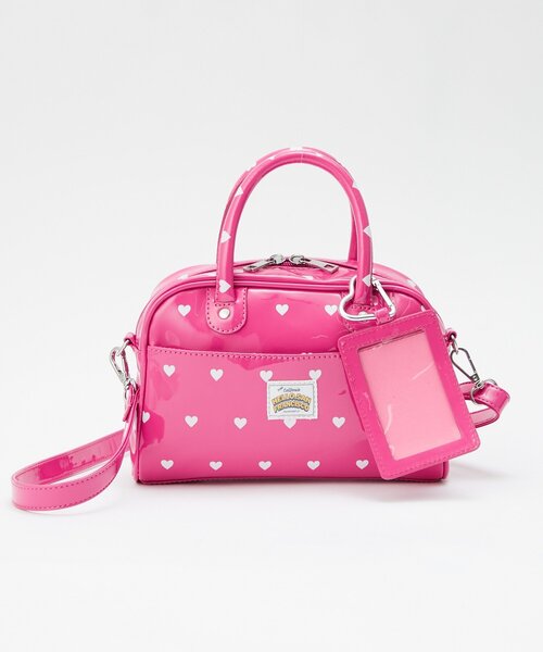 HELLO.SANFRANCISCO（ハローサンフランシスコ）の「【HELLO.SANFRANCISCO/ハローサンフランシスコ】ハートプリントエナメルミニボストンBAG（ボストンバッグ・レディース・イエロー/ホワイト/ピンク・ONE SIZE）」の18枚目の写真