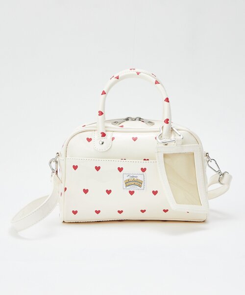 HELLO.SANFRANCISCO（ハローサンフランシスコ）の「【HELLO.SANFRANCISCO/ハローサンフランシスコ】ハートプリントエナメルミニボストンBAG（ボストンバッグ・レディース・イエロー/ホワイト/ピンク・ONE SIZE）」の19枚目の写真