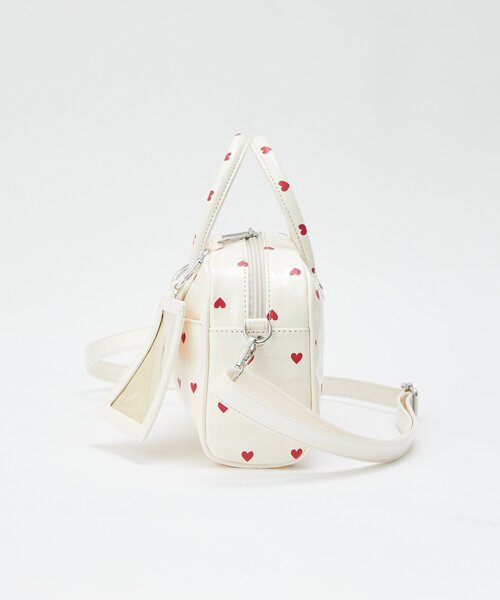 HELLO.SANFRANCISCO（ハローサンフランシスコ）の「【HELLO.SANFRANCISCO/ハローサンフランシスコ】ハートプリントエナメルミニボストンBAG（ボストンバッグ・レディース・イエロー/ホワイト/ピンク・ONE SIZE）」の20枚目の写真