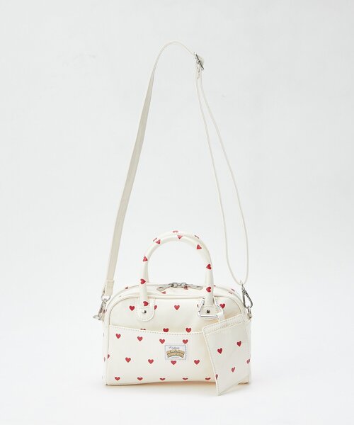 HELLO.SANFRANCISCO（ハローサンフランシスコ）の「【HELLO.SANFRANCISCO/ハローサンフランシスコ】ハートプリントエナメルミニボストンBAG（ボストンバッグ・レディース・イエロー/ホワイト/ピンク・ONE SIZE）」の22枚目の写真