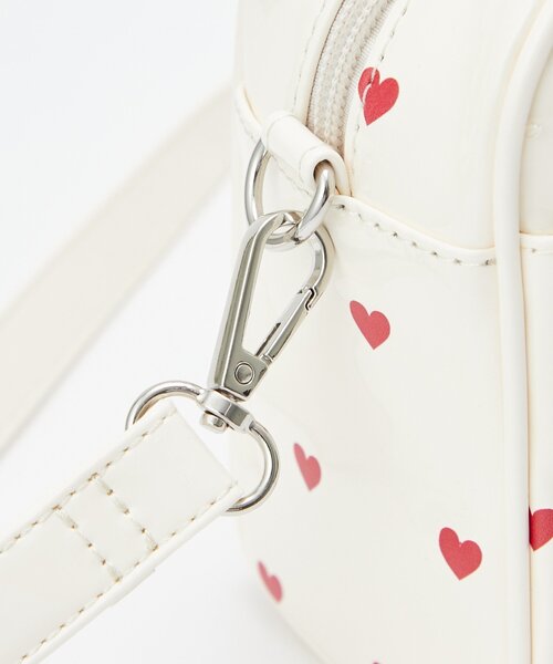 HELLO.SANFRANCISCO（ハローサンフランシスコ）の「【HELLO.SANFRANCISCO/ハローサンフランシスコ】ハートプリントエナメルミニボストンBAG（ボストンバッグ・レディース・イエロー/ホワイト/ピンク・ONE SIZE）」の6枚目の写真