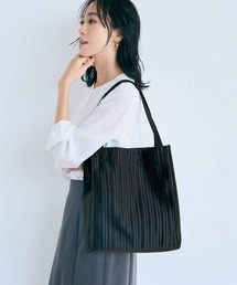 IEDIT | ＩＥＤＩＴ　プリーツ遣いの縦型トートバッグ〈ブラック〉(トートバッグ)