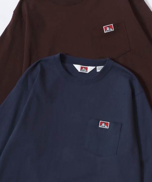 BEN DAVIS(ベンデイビス)の「BEN DAVIS/ベンデイビス POCKET LS TEE/ポケット ロゴ ワンポイント刺繍 ロングスリーブTシャツ/ロンT/無地T/レディース メンズ(Tシャツ/カットソー・メンズ・ブラウン/ホワイト/ブラック/ネイビー・XL/L/M)」の4枚目の写真