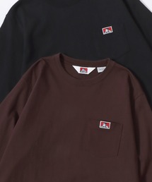 BEN DAVIS/ベンデイビス POCKET LS TEE/ポケット ロゴ ワンポイント刺繍 ロングスリーブTシャツ/ロンT/無地T/レディース メンズ