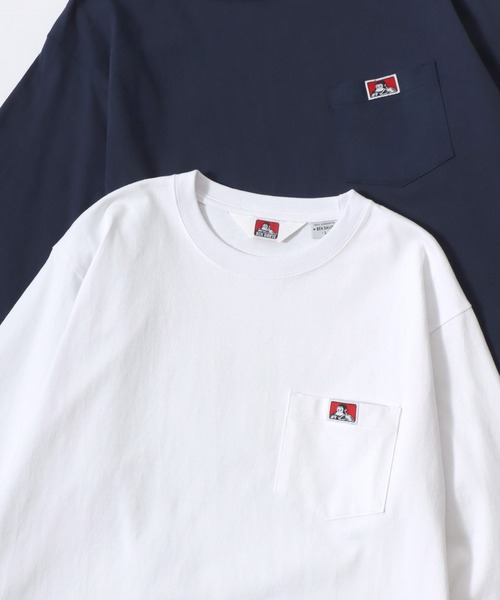 BEN DAVIS(ベンデイビス)の「BEN DAVIS/ベンデイビス POCKET LS TEE/ポケット ロゴ ワンポイント刺繍 ロングスリーブTシャツ/ロンT/無地T/レディース メンズ(Tシャツ/カットソー・メンズ・ブラウン/ホワイト/ブラック/ネイビー・XL/L/M)」の3枚目の写真