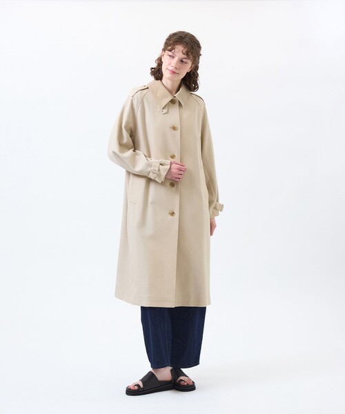 MACKINTOSH PHILOSOPHY(マッキントッシュ フィロソフィー)の「【WEB&一部店舗限定】【CRAWLEY(クローリー)】ポリエステルツイル製(トレンチコート・レディース・ダークネイビー/ベージュ・38/36)」の10枚目の写真