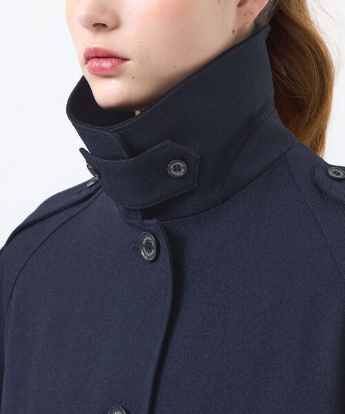 MACKINTOSH PHILOSOPHY(マッキントッシュ フィロソフィー)の「【WEB&一部店舗限定】【CRAWLEY(クローリー)】ポリエステルツイル製(トレンチコート・レディース・ダークネイビー/ベージュ・38/36)」の6枚目の写真