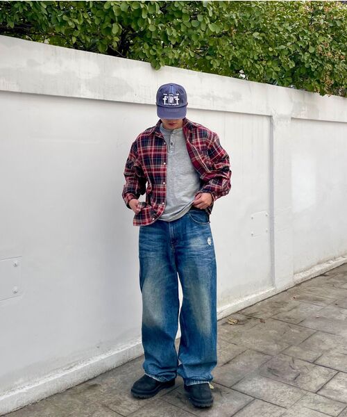 QT8 GARMENTS(キューティーエイトガーメント)の「LB Rustic Core Flannel Check Shirt (Red)(シャツ/ブラウス・レディース・その他・X-LARGE/LARGE/MEDIUM)」の4枚目の写真