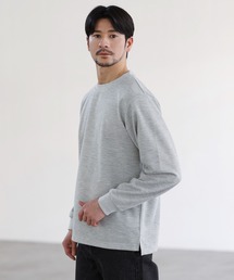 鹿の子クルーネックロングTシャツ